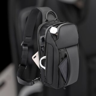 Bange 7566 Τσαντάκι Ώμου Χιαστί Crossbody Μαύρο