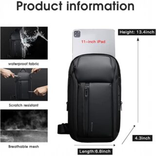 Bange 7566 Τσαντάκι Ώμου Χιαστί Crossbody Μαύρο