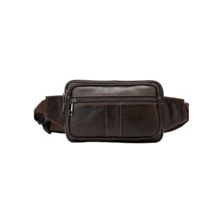 Δερμάτινο τσαντάκι μέσης καφέ Cardinal 8977 καφέ