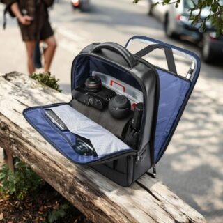 Bopai Αντικλεπτικό Δερμάτινο Σακίδιο Laptop 15.6” 24L Μαύρο