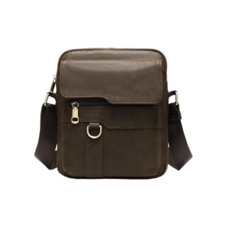 Δερμάτινο τσαντάκι ώμου Cardinal 8980 σκούρο καφέ