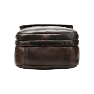 Δερμάτινο τσαντάκι ώμου 8558 σκούρο καφέ