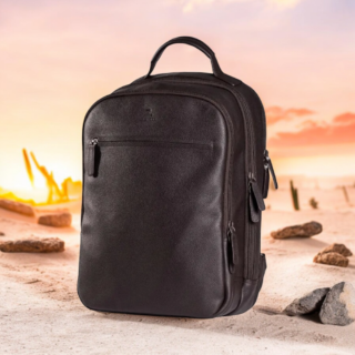 EARTH-20-105 Σακίδιο πλάτης δερμάτινο 7.DOTS D.Brown