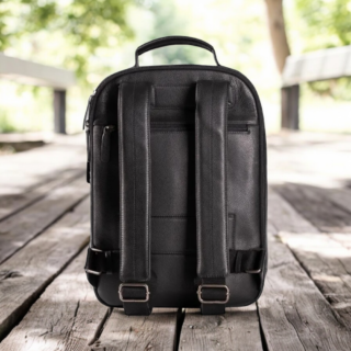 EARTH-20-105 Σακίδιο πλάτης δερμάτινο 7.DOTS Black