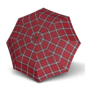 Knirps T.200 Duomatic Ομπρέλα Σπαστή Check Κόκκινη