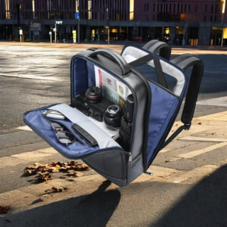 Bopai Αντικλεπτικό Δερμάτινο Σακίδιο Laptop 15.6” Μαύρο 24L