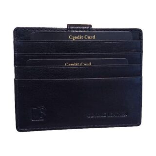 Diplomat Δερμάτινο Ανδρικό Πορτοφόλι Καρτών με RFID Μαύρο MN 121 BLACK