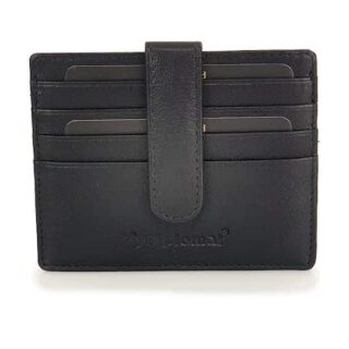 Diplomat Δερμάτινο Ανδρικό Πορτοφόλι Καρτών με RFID Μαύρο MN 121 BLACK