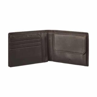 Samsonite Attack 2 Δερμάτινο Ανδρικό Πορτοφόλι Καφέ