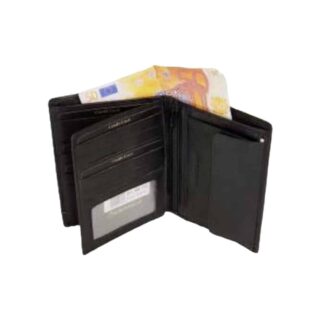 Diplomat Δερμάτινο Ανδρικό Πορτοφόλι Μαύρο MN 114 BLACK