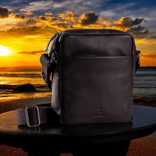 Earth-60-101, Δερμάτινη Τσάντα Ώμου Σκούρο Καφέ