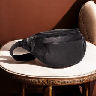 Earth-30-108, Δερμάτινη Τσάντα Μέσης Μαύρη