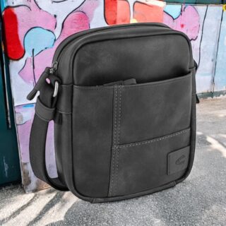 Camel Active Ανδρική Τσάντα Ώμου  Χιαστί σε Μαύρο χρώμα