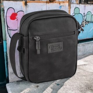 Camel Active Ανδρική Τσάντα Ώμου  Χιαστί σε Μαύρο χρώμα