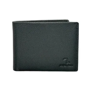 JUPITER-70-002 Πορτοφόλι δερμάτινο 7.DOTS Πλάγιο Χ/Χ Black