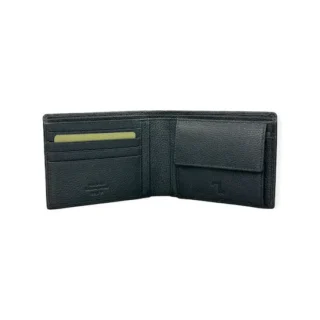 JUPITER-70-002 Πορτοφόλι δερμάτινο 7.DOTS Πλάγιο Χ/Χ Black