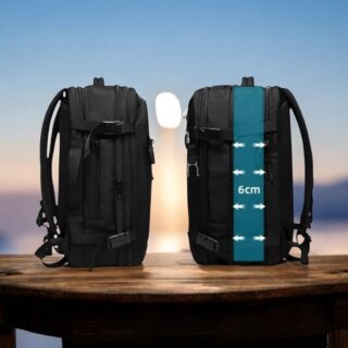 Bange 22039 Μαύρο Σακίδιο Πλάτης 45L Laptop 17.3” Επεκτάσιμο