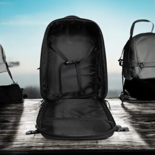 Bange 22039 Μαύρο Σακίδιο Πλάτης 45L Laptop 17.3” Επεκτάσιμο