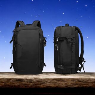 Bange 22039 Μαύρο Σακίδιο Πλάτης 45L Laptop 17.3” Επεκτάσιμο