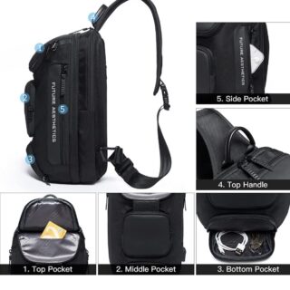 Bange 7086 Μαύρο Τσαντάκι Ώμου Χιαστί Crossbody