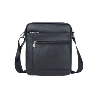 Δερμάτινο τσαντάκι ώμου Cardinal 7604 μαύρο