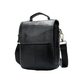 Δερμάτινο τσαντάκι ώμου 8558 black