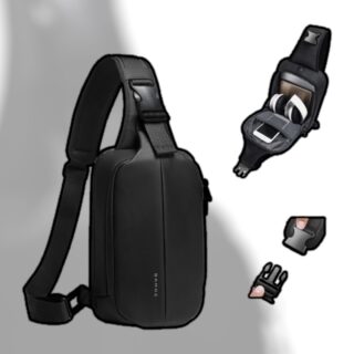 Bange 7210 Τσαντάκι Ώμου Χιαστί Crossbody Μαύρο