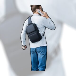 Bange 7258 Τσαντάκι Ώμου Χιαστί Crossbody Μαύρο