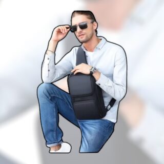 Bange 7258 Τσαντάκι Ώμου Χιαστί Crossbody Μαύρο