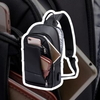 Bange 1911 Μαύρο Τσαντάκι Ώμου Χιαστί Crossbody