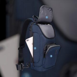 Bange 7565 Τσαντάκι Ώμου Χιαστί Crossbody Μπλε