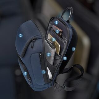 Bange 7565 Τσαντάκι Ώμου Χιαστί Crossbody Μπλε