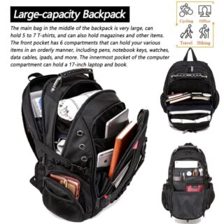 Bange 1901 Σακίδιο Πλάτης Μαύρο XL Heavy Duty για Laptop 17.3”