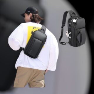 Bange 7566 Ανδρική Τσάντα Ώμου Χιαστί Γκρι