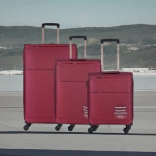 Diplomat Σετ Βαλίτσες 3τμχ σε Μπορντό χρώμα