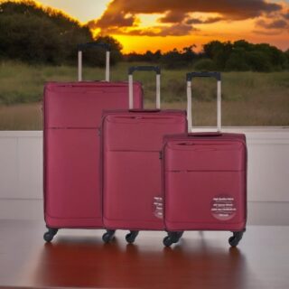 Diplomat Σετ Βαλίτσες 3τμχ σε Μπορντό χρώμα