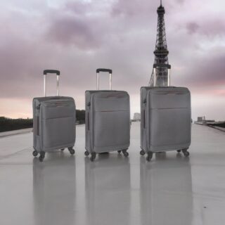 Diplomat Σετ Βαλίτσες 3τμχ σε Γκρι χρώμα zc6040