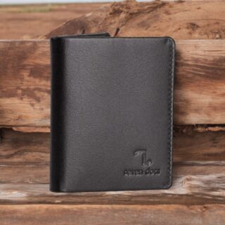 Jupiter-91-004 Δερμάτινη Θήκη Καρτών Μαύρη