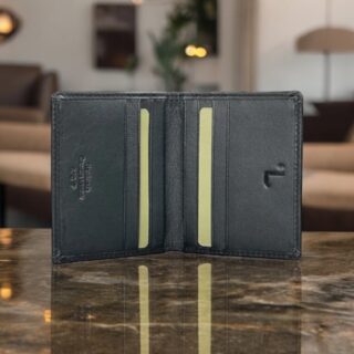 Jupiter-91-004 Δερμάτινη Θήκη Καρτών Μαύρη