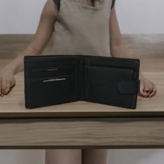 Diplomat MN112 Ανδρικό Δερμάτινο Πορτοφόλι Μαύρο