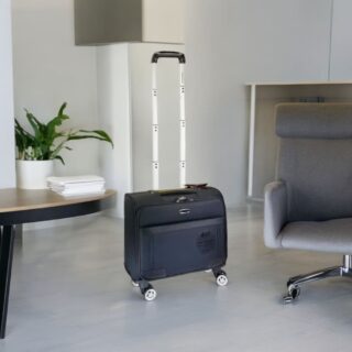 Diplomat ZC998-41 Μαύρη Τσάντα Τρόλεϊ Pilot 4 Ρόδες