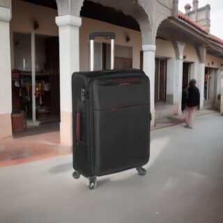 Diplomat The Athens Collection 6040 Μεσαία Βαλίτσα με ύψος 68cm σε Μαύρο χρώμα