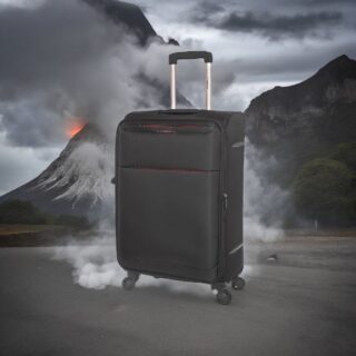 Diplomat The Athens Collection 6040 Μεσαία Βαλίτσα με ύψος 68cm σε Μαύρο χρώμα