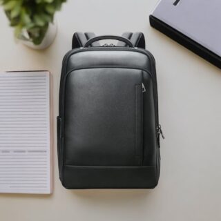 Bopai Αντικλεπτικό Δερμάτινο Σακίδιο Laptop 15.6” 24L Μαύρο