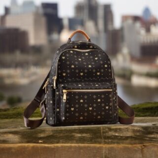 Δερμάτινη Γυναικεία Τσάντα Πλάτης Foxer Καφέ