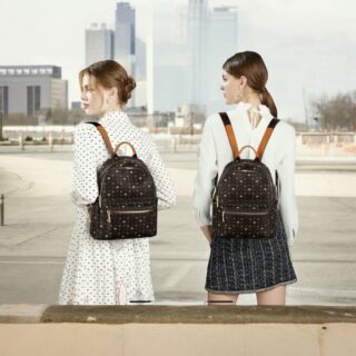 Δερμάτινη Γυναικεία Τσάντα Πλάτης Foxer Καφέ