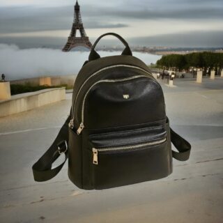 Δερμάτινο Γυναικείο Σακίδιο Πλάτης Foxer 9111059F Μαύρο