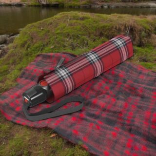 Knirps T.200 Duomatic Ομπρέλα Σπαστή Check Κόκκινη