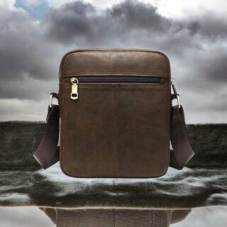 Δερμάτινο τσαντάκι ώμου Cardinal 8980 σκούρο καφέ