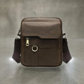 Δερμάτινο τσαντάκι ώμου Cardinal 8980 σκούρο καφέ